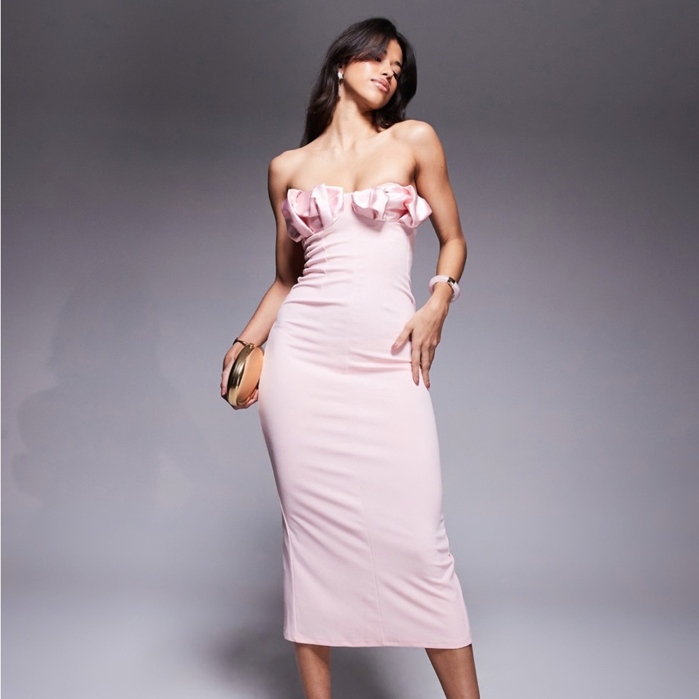 ASOS Pink Strapless Dress